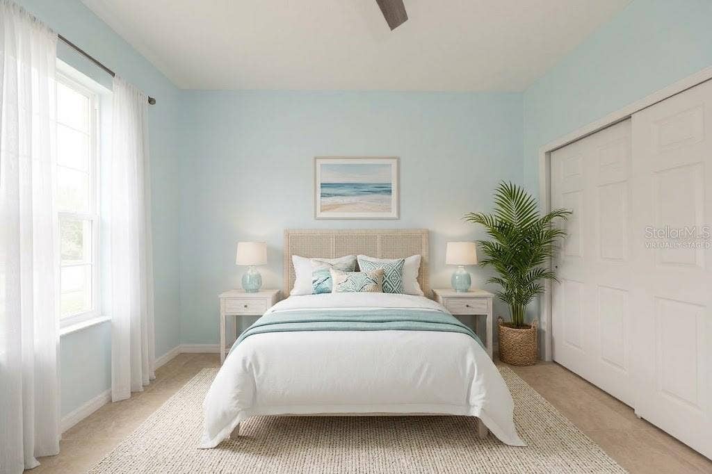 Virtually staged Bedroom 2