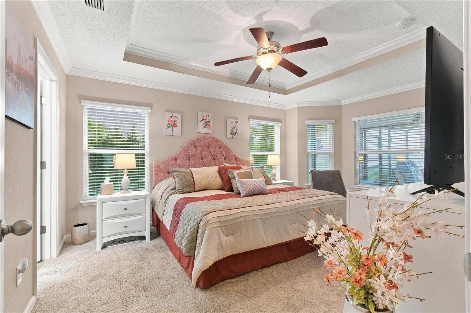 8 COUNTRY CLUB HARBOR CIRCLE, Palm Coast, FL 32137 Primary bedroom 2 with tray ceiling