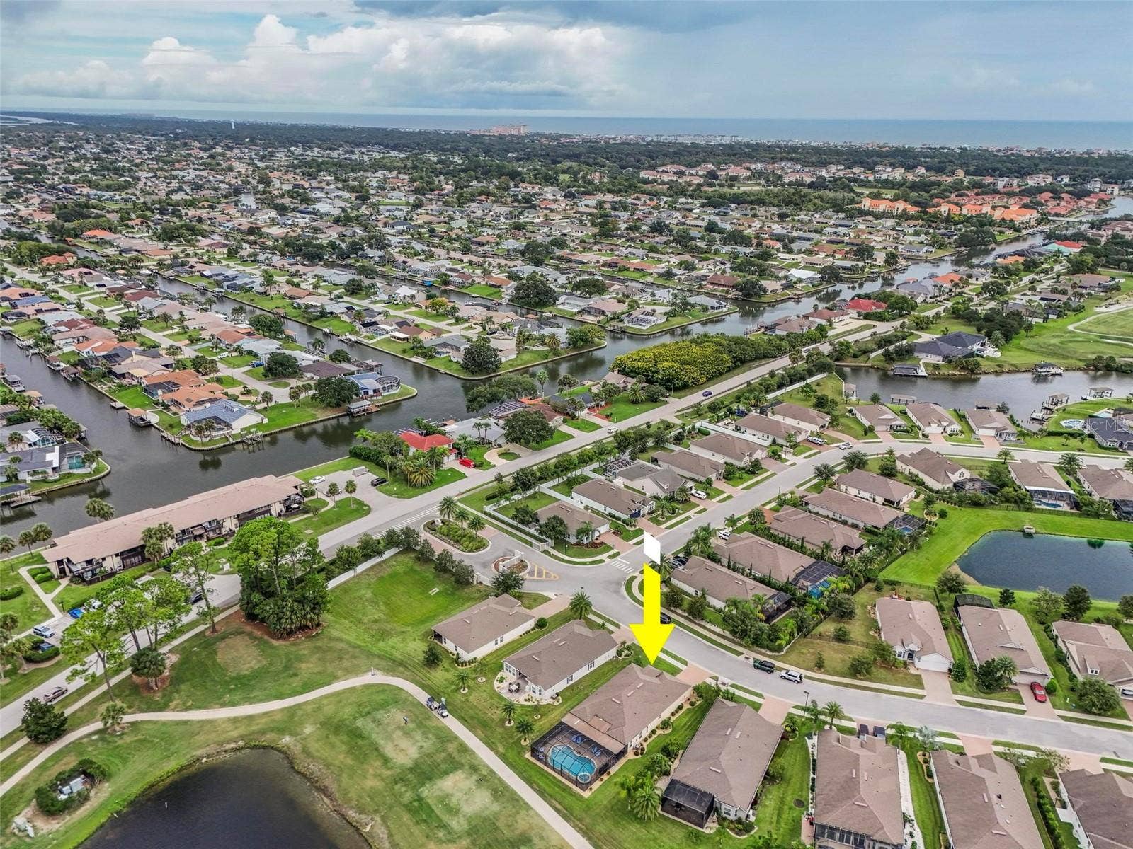 8 COUNTRY CLUB HARBOR CIRCLE, Palm Coast, FL 32137 View north and east towards saltwater canals