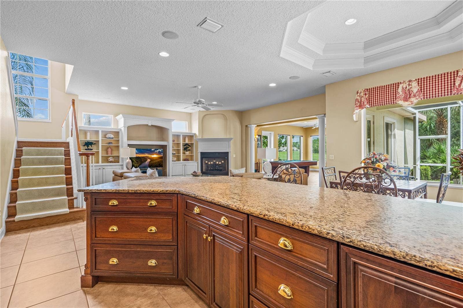 1025 W HAMPSTEAD LANE LANE, Ormond Beach, FL 32174 Kitchen-Open View Towards Family Room