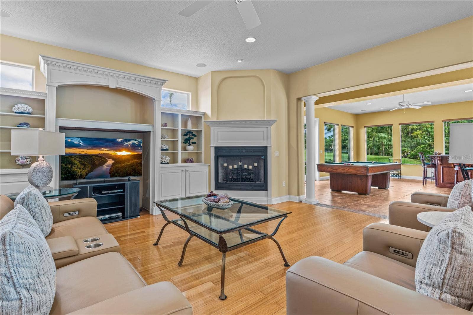 1025 W HAMPSTEAD LANE LANE, Ormond Beach, FL 32174 Family Room-Additional View Into Game Room