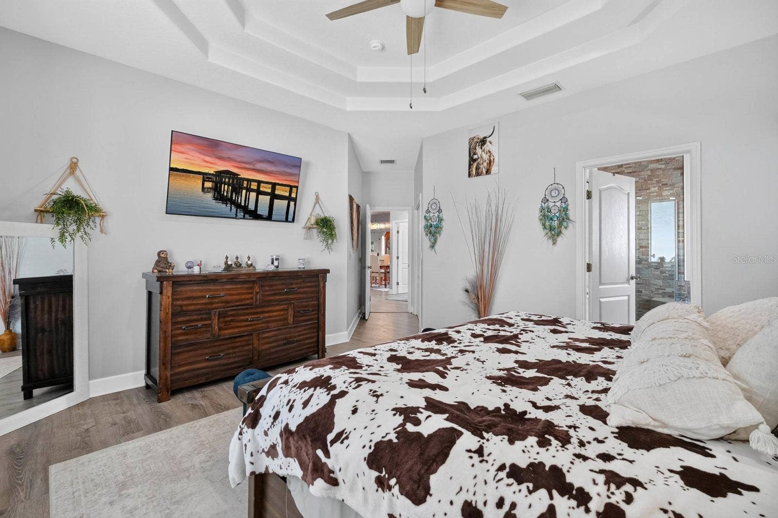 72 KARAS TRAIL, Palm Coast, FL 32164 primary bedroom has double tray ceiling and is a generous size