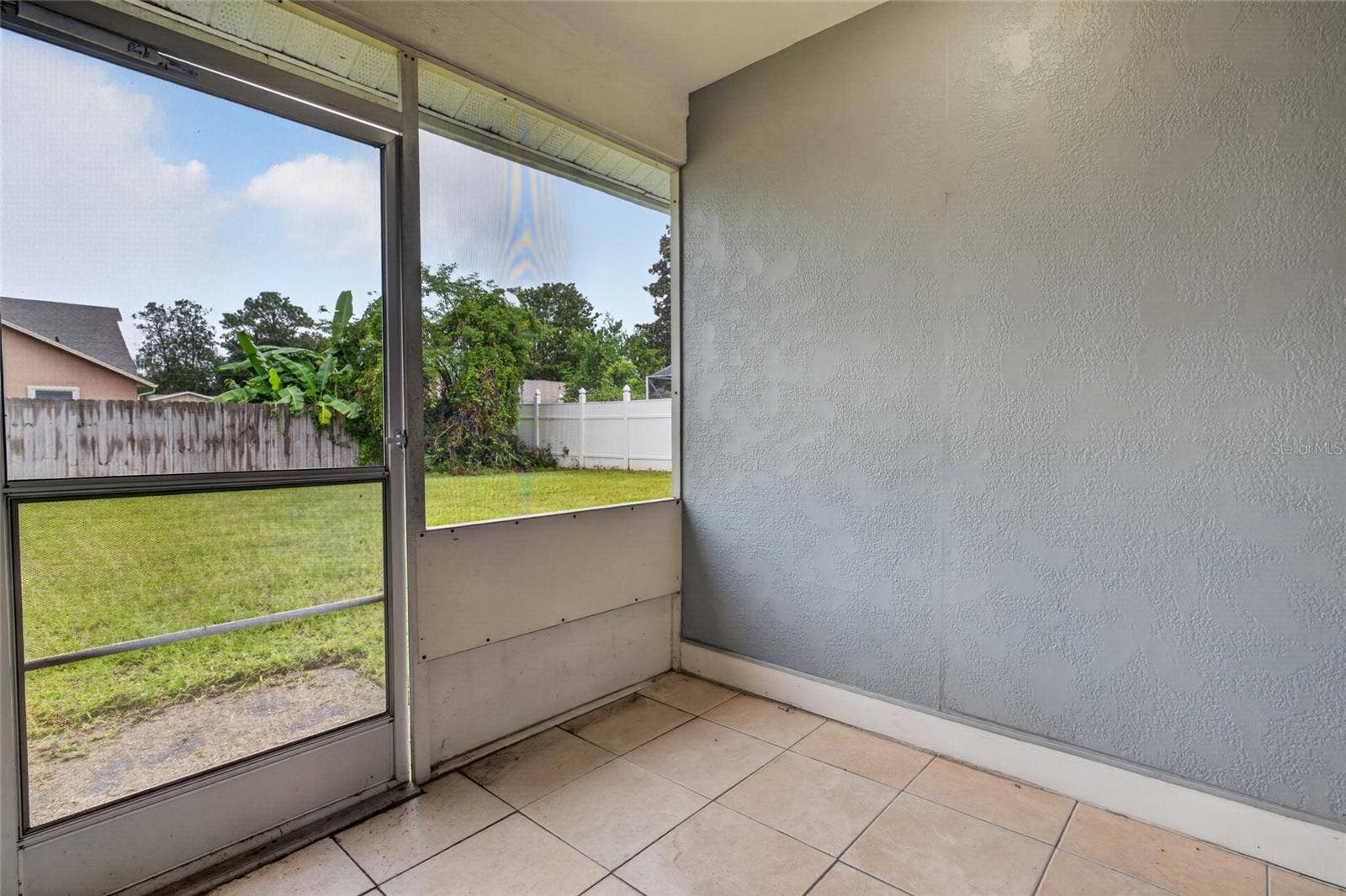 Screened and Covered Rear Porch