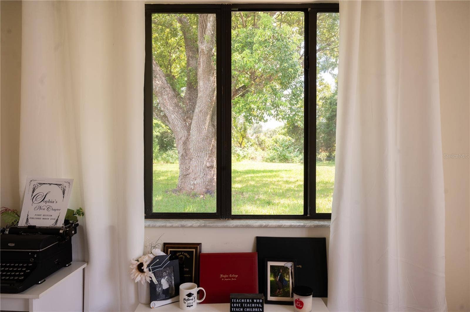 And the picture window overlooks the spacious backyard; allow yourself to wander in the tranquility of this serene space.