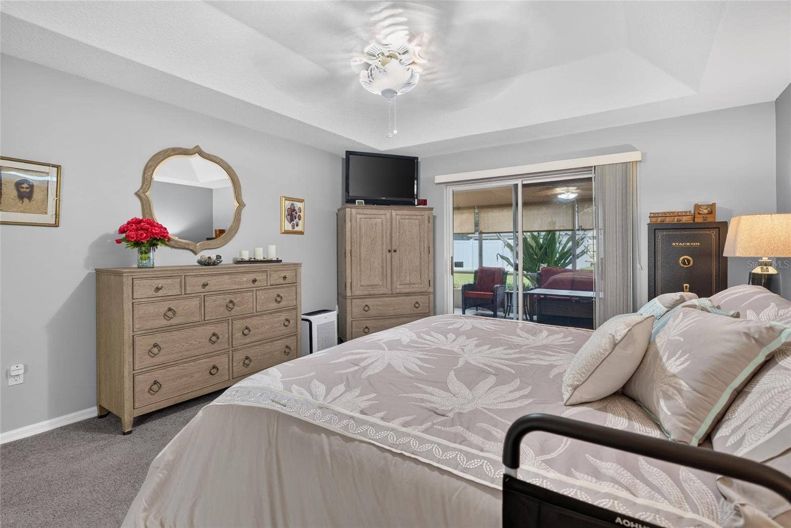 110 BURROUGHS DRIVE, Palm Coast, FL 32137 Primary Bedroom with direct sunroom access