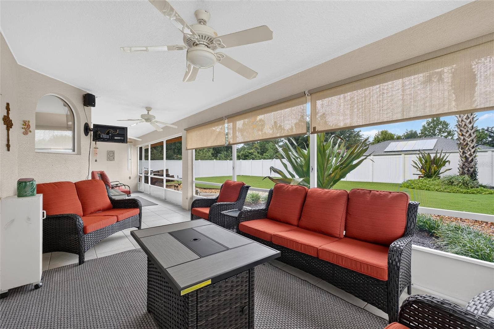 110 BURROUGHS DRIVE, Palm Coast, FL 32137 Sunroom with sunshades
