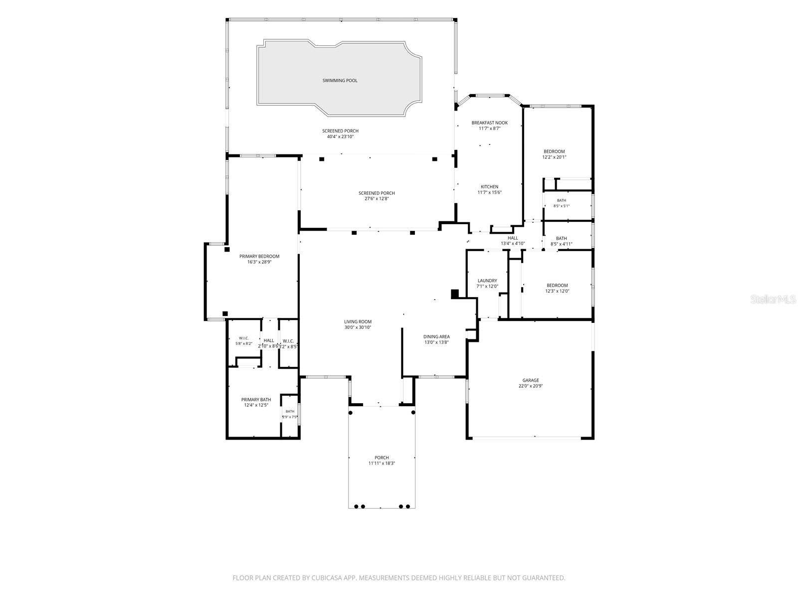 74 COVINGTON LANE, Palm Coast, FL 32137 Floor Plan With Dimensions