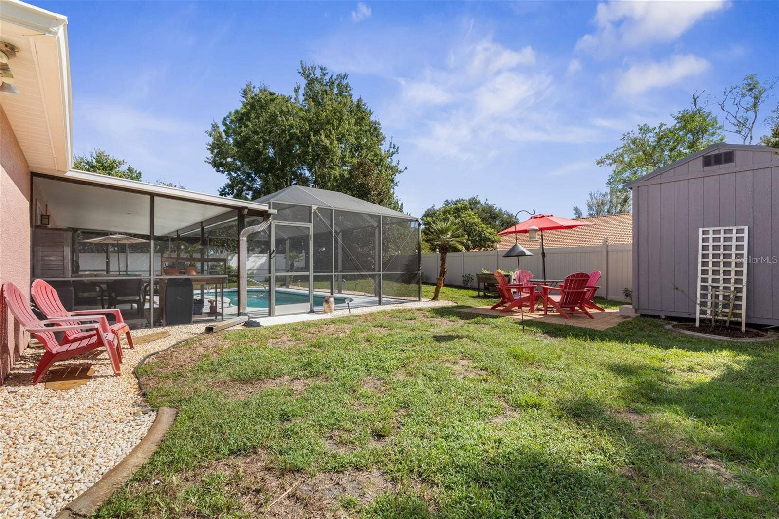 From poolside splashes to backyard barbecues and evenings under the stars, this fenced backyard offers plenty of ways to enjoy the Florida sunshine. With room to play, entertain, or simply unwind, every day can feel like a getaway