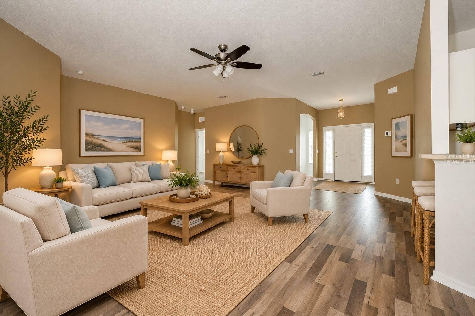 46 LLAMA TRAIL, Palm Coast, FL 32164 Virtually Staged Living Room 2nd Design