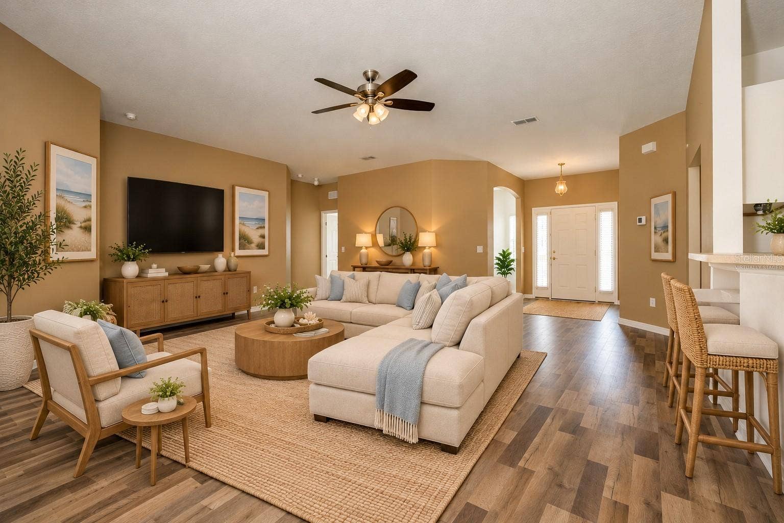 46 LLAMA TRAIL, Palm Coast, FL 32164 Virtually Staged Living Room 1st design