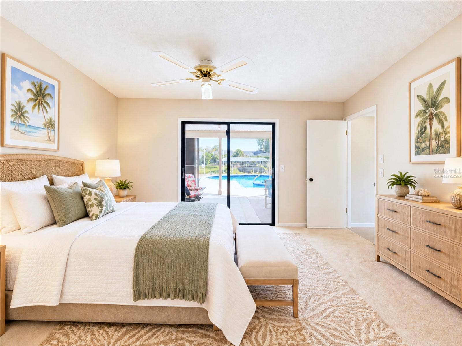 43 CHRISTOPHER COURT, Palm Coast, FL 32137 Primary Bedroom Virtually Staged