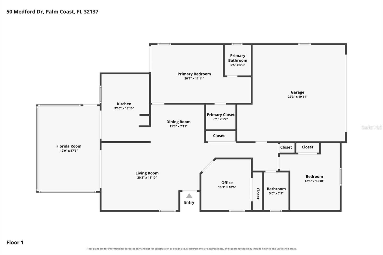 50 MEDFORD DRIVE, Palm Coast, FL 32137 Floor plan