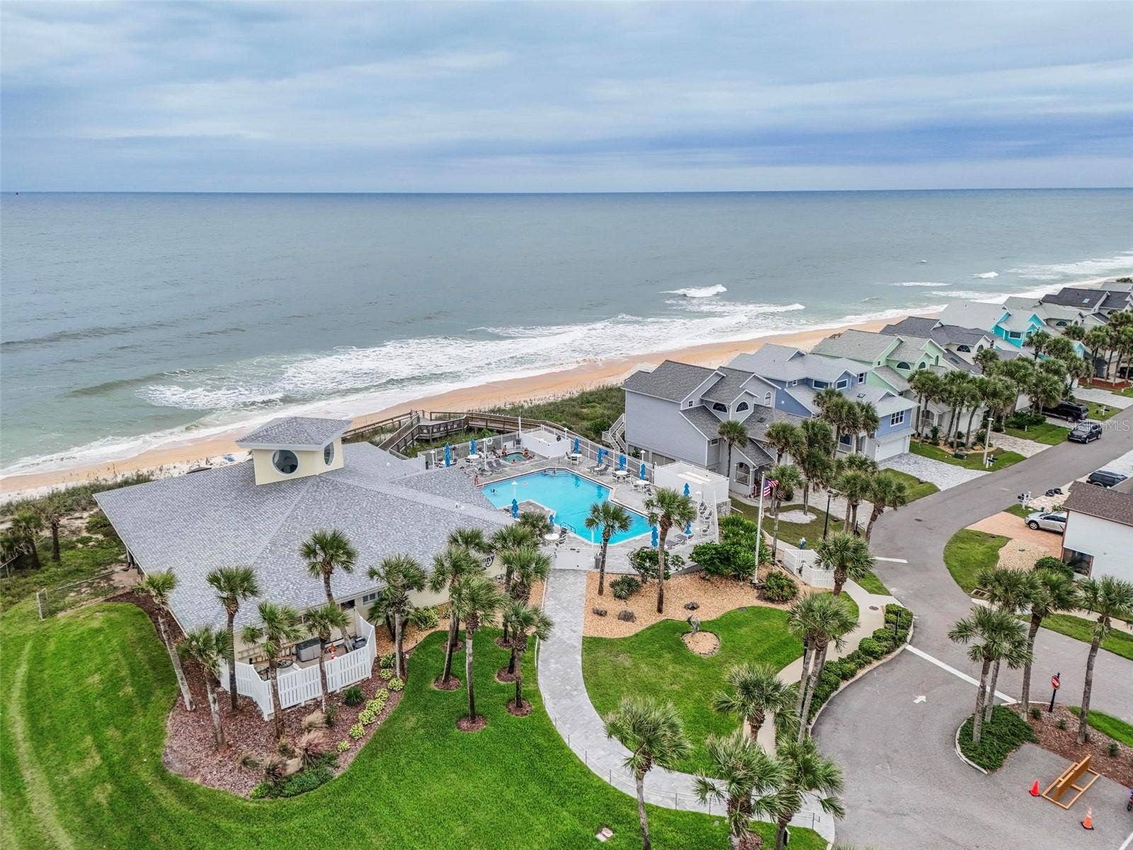 50 MEDFORD DRIVE, Palm Coast, FL 32137 Aerial view of Clubhouse pool and spa