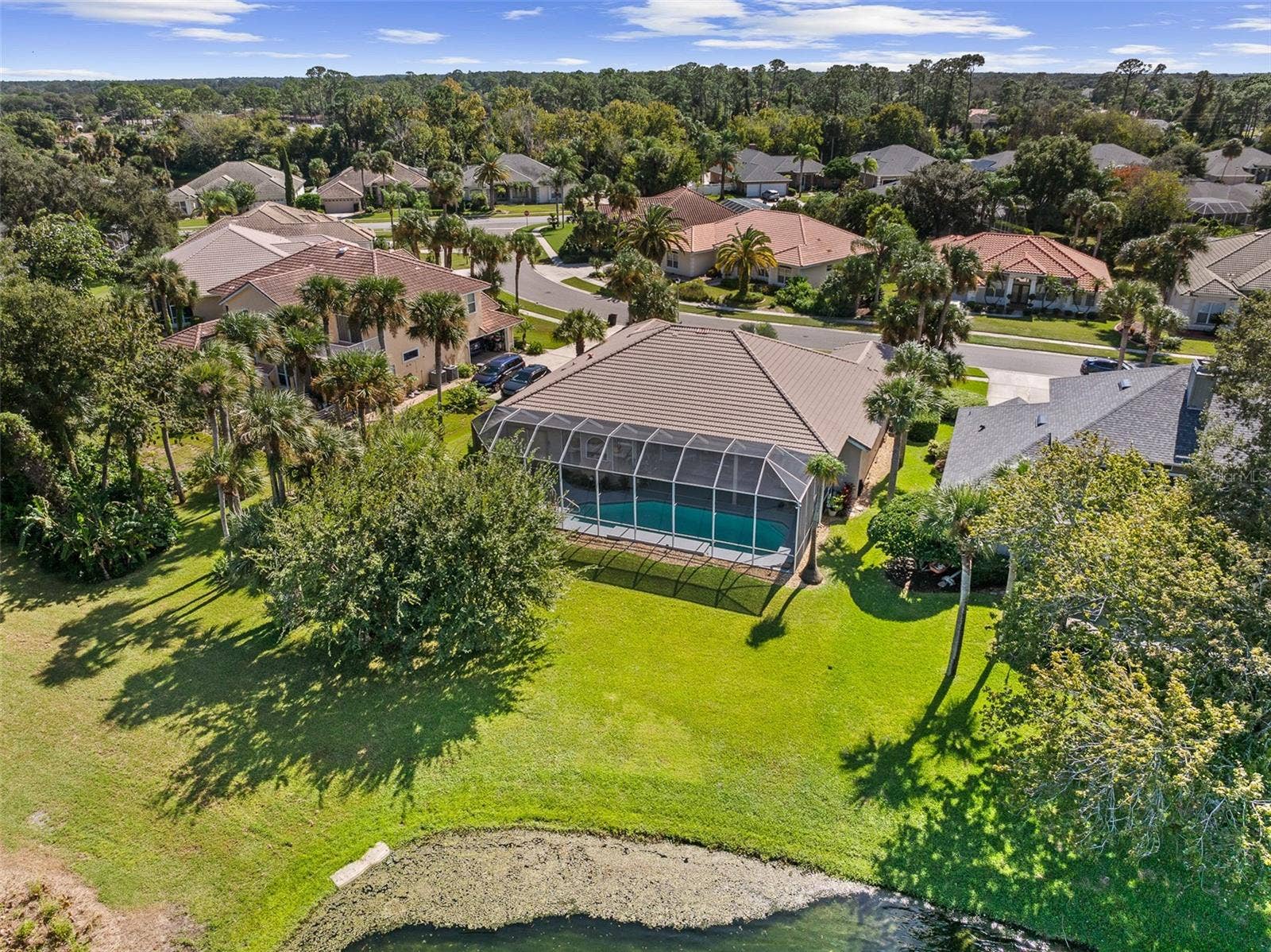 993 MORI COURT, Port Orange, FL 32127 Backyard Drone View