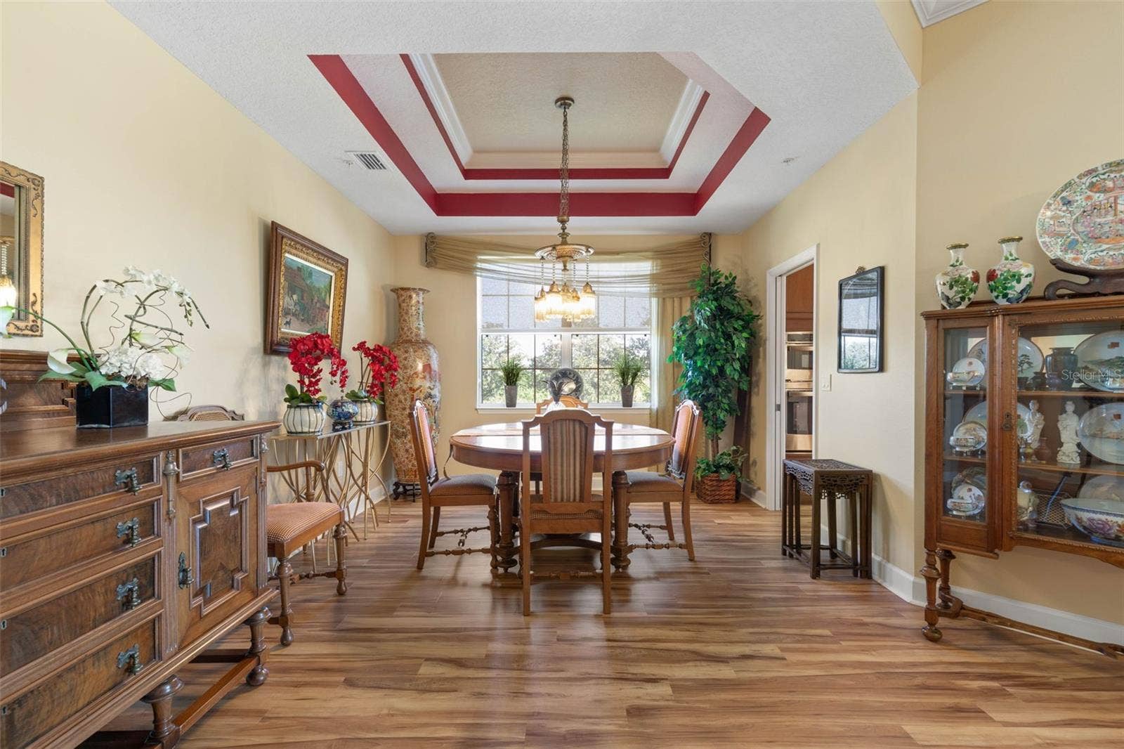 Large dining area with window and nice view