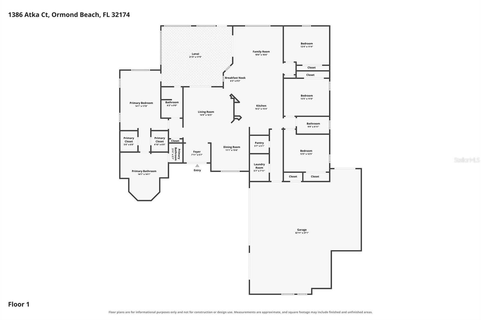 1386 ATKA CT. COURT, Ormond Beach, FL 32174 1386 ATKA CT. COURT, Ormond Beach, FL 32174