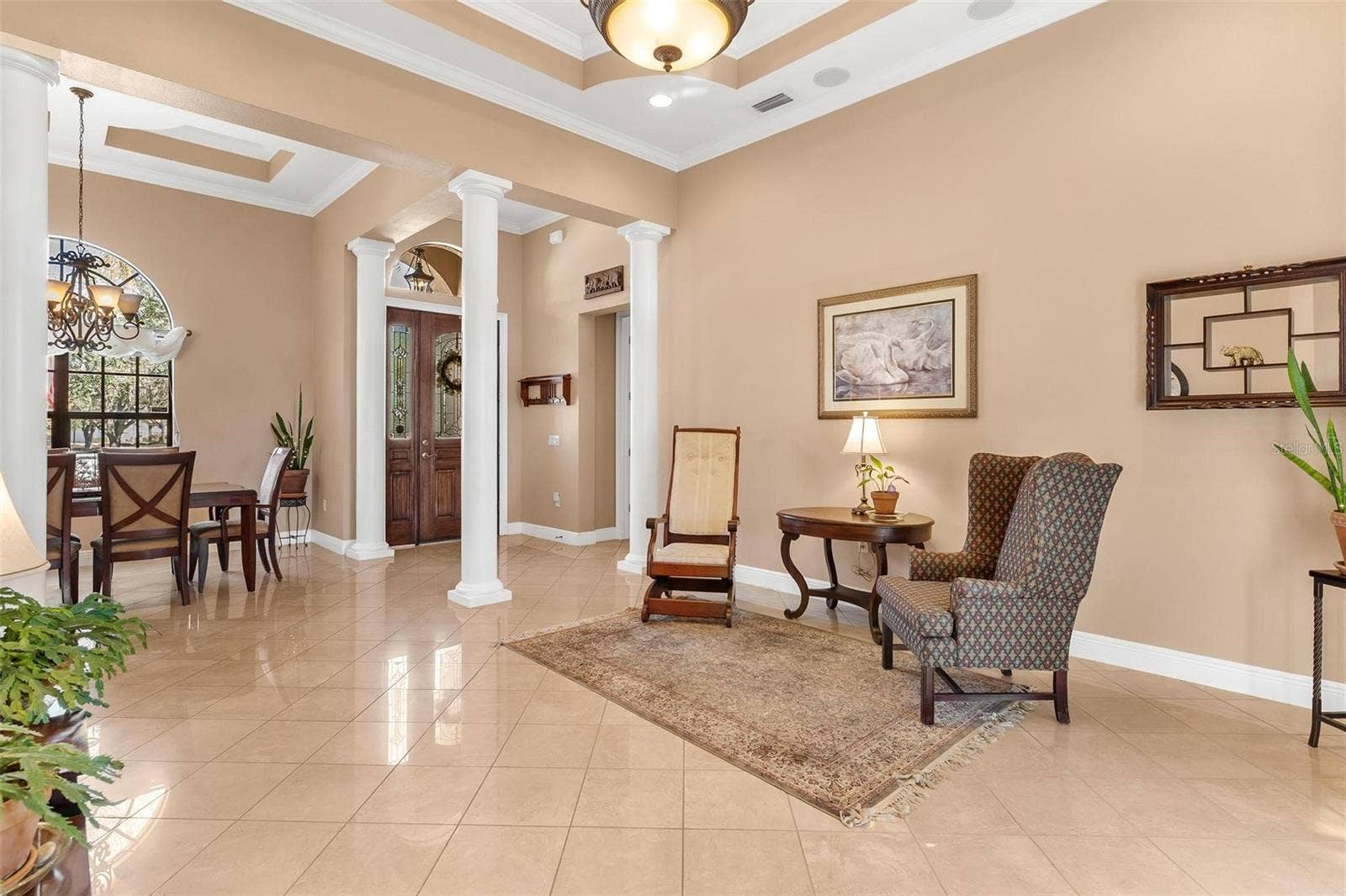 Open concept combines Foyer/ Living & Dining area...