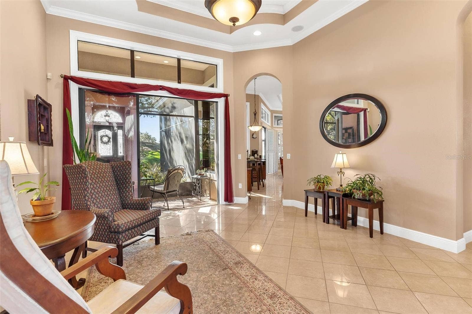 Private additional screen porch off Living Room area...