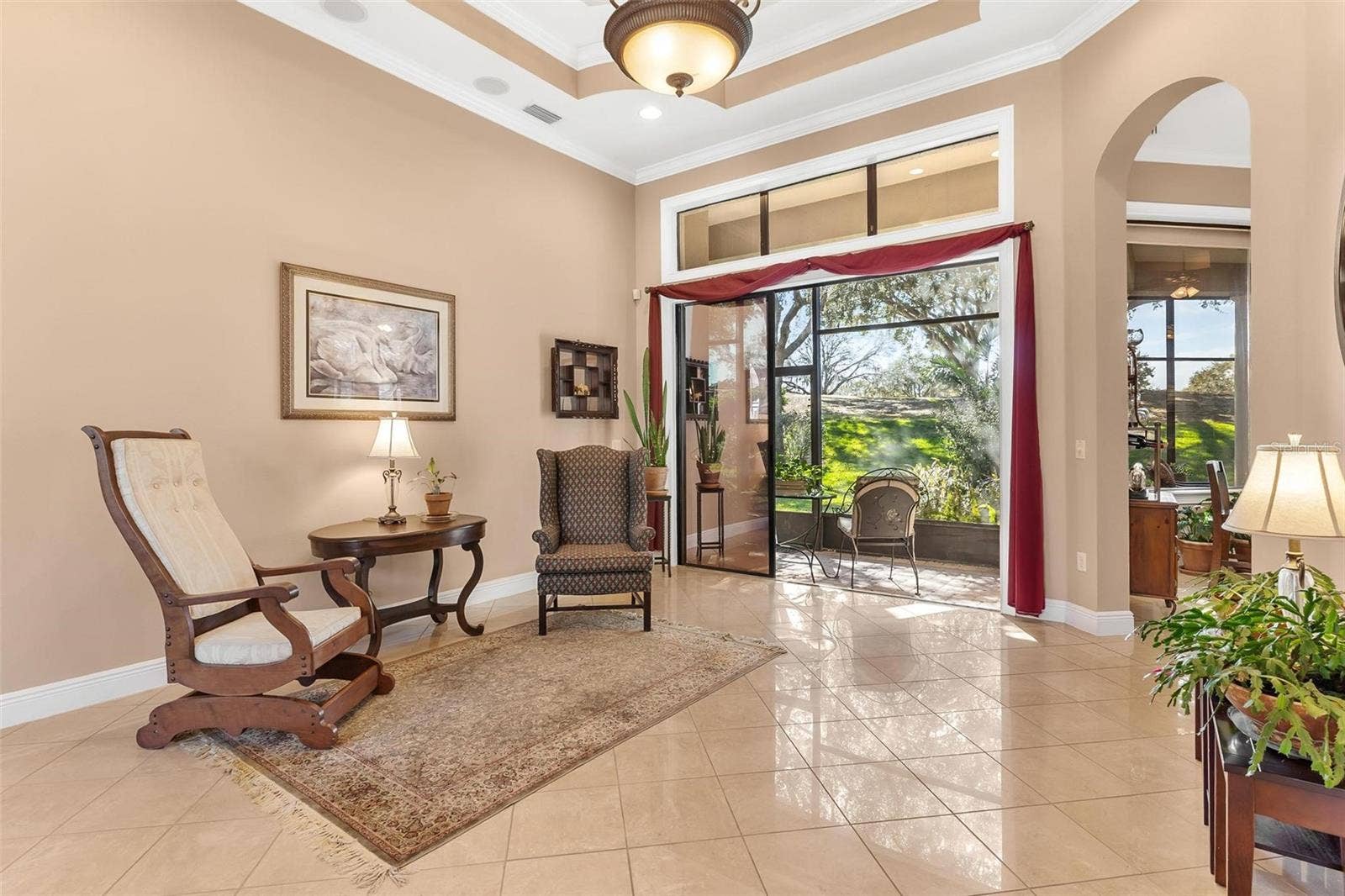 Spacious Living Room area lead to porch/ kitchen...