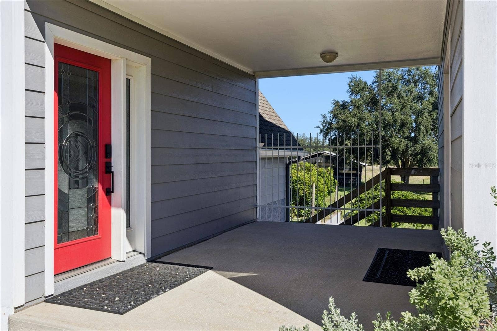 Beautiful front door into home.