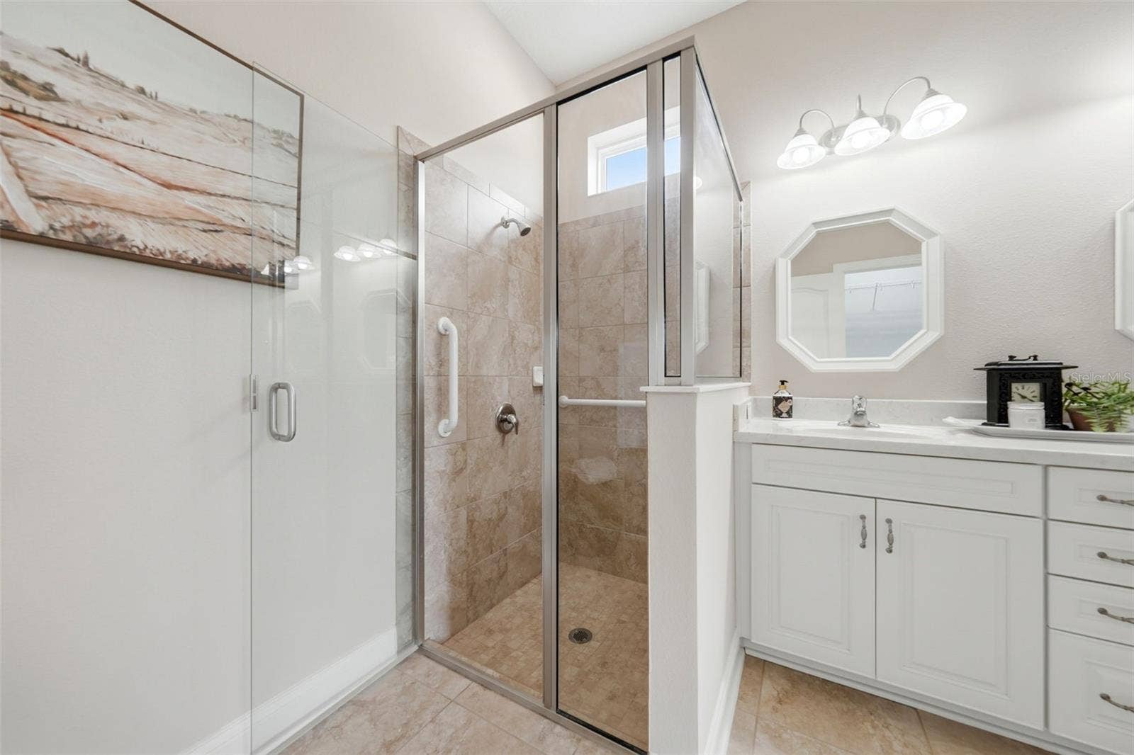 16716 ABBEY HILL COURT, Clermont, FL 34711 Tiled walk-in shower in Primary bathroom