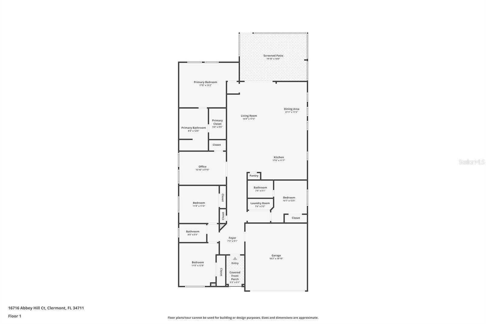 16716 ABBEY HILL COURT, Clermont, FL 34711 Floor plan