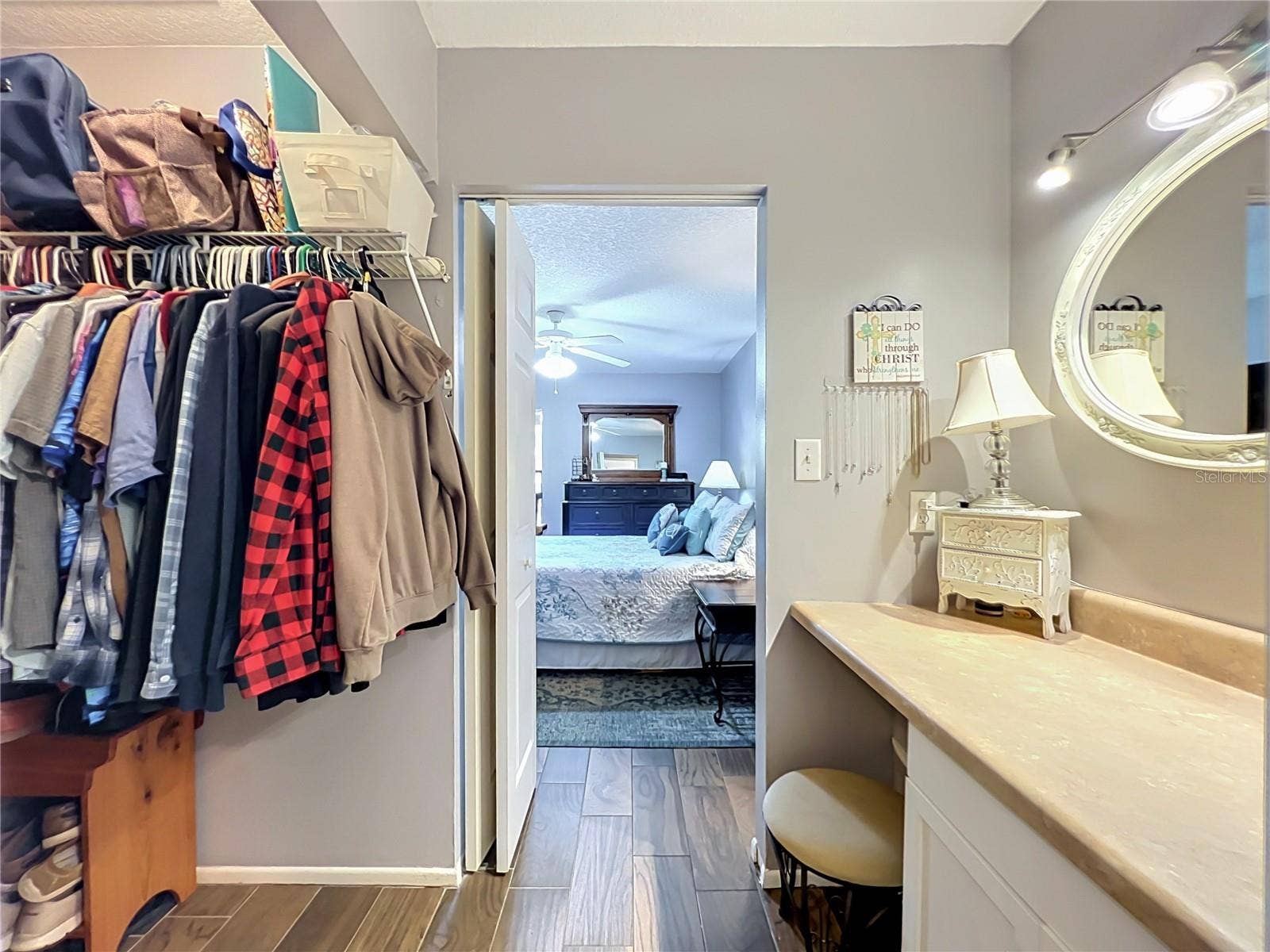 4300 BAYWOOD BOULEVARD, #C106, Mount Dora, FL 32757 Primary Walk-In Closet & Dressing Vanity