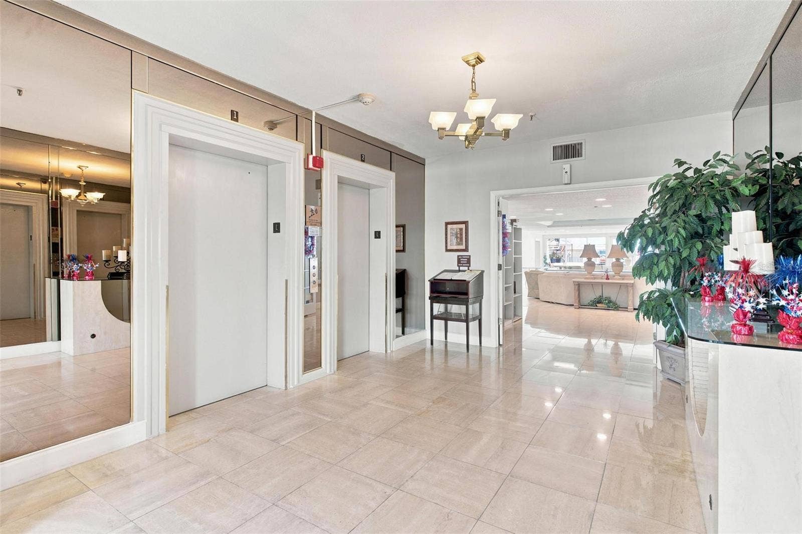 395 S ATLANTIC AVENUE, #402, Ormond Beach, FL 32176 Community Entry/Foyer. Secured access throughout the building with elevator access.