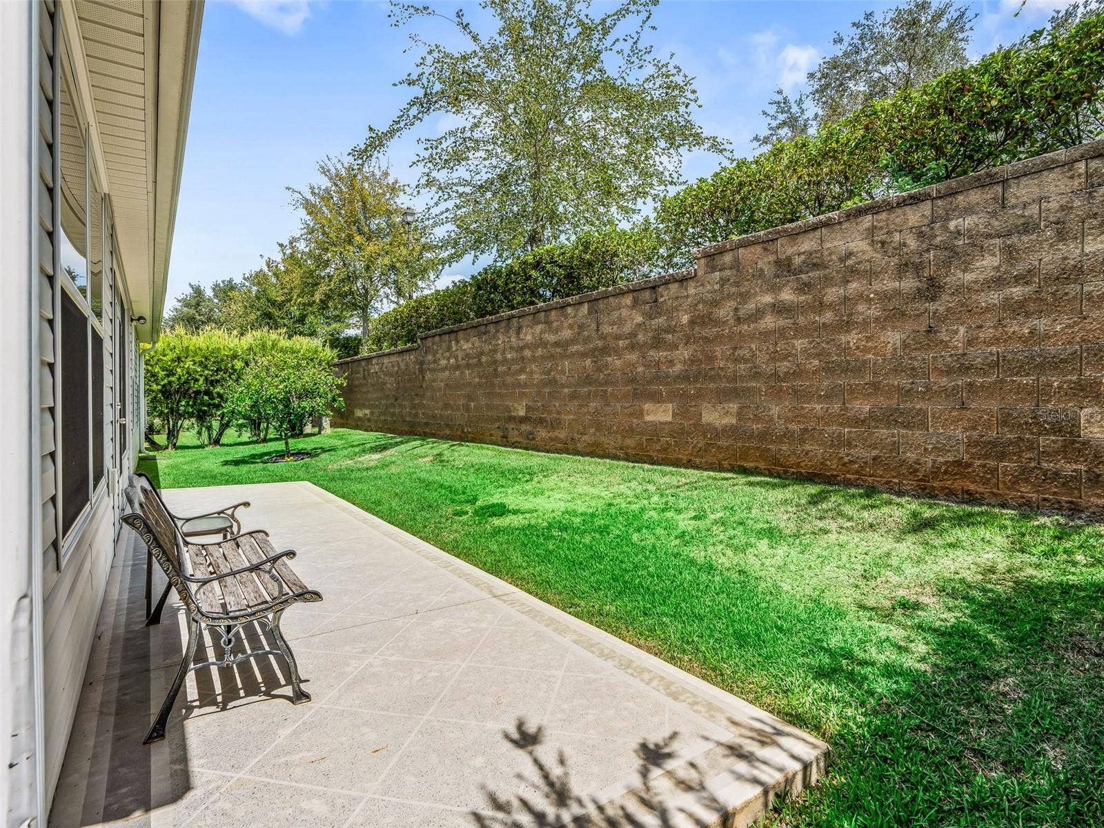 764 BAISLEY TRAIL, The Villages, FL 32162 Private back yard with Patio