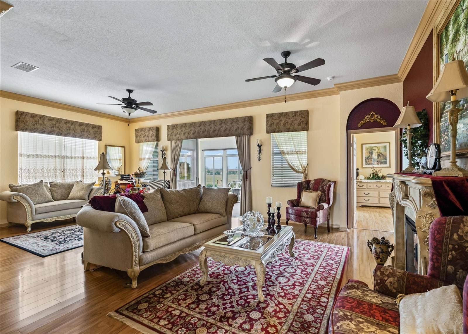 Living area w/Sliders to Florida Room