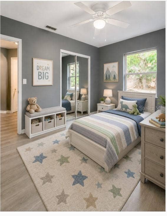 Staged 3rd bedroom