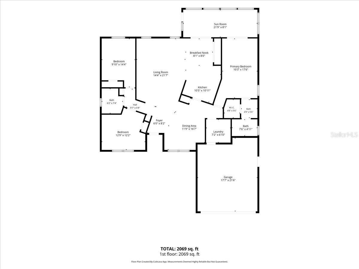 14993 SW 38TH CIRCLE, Ocala, FL 34473 Floor Plan w/ Room Measurements