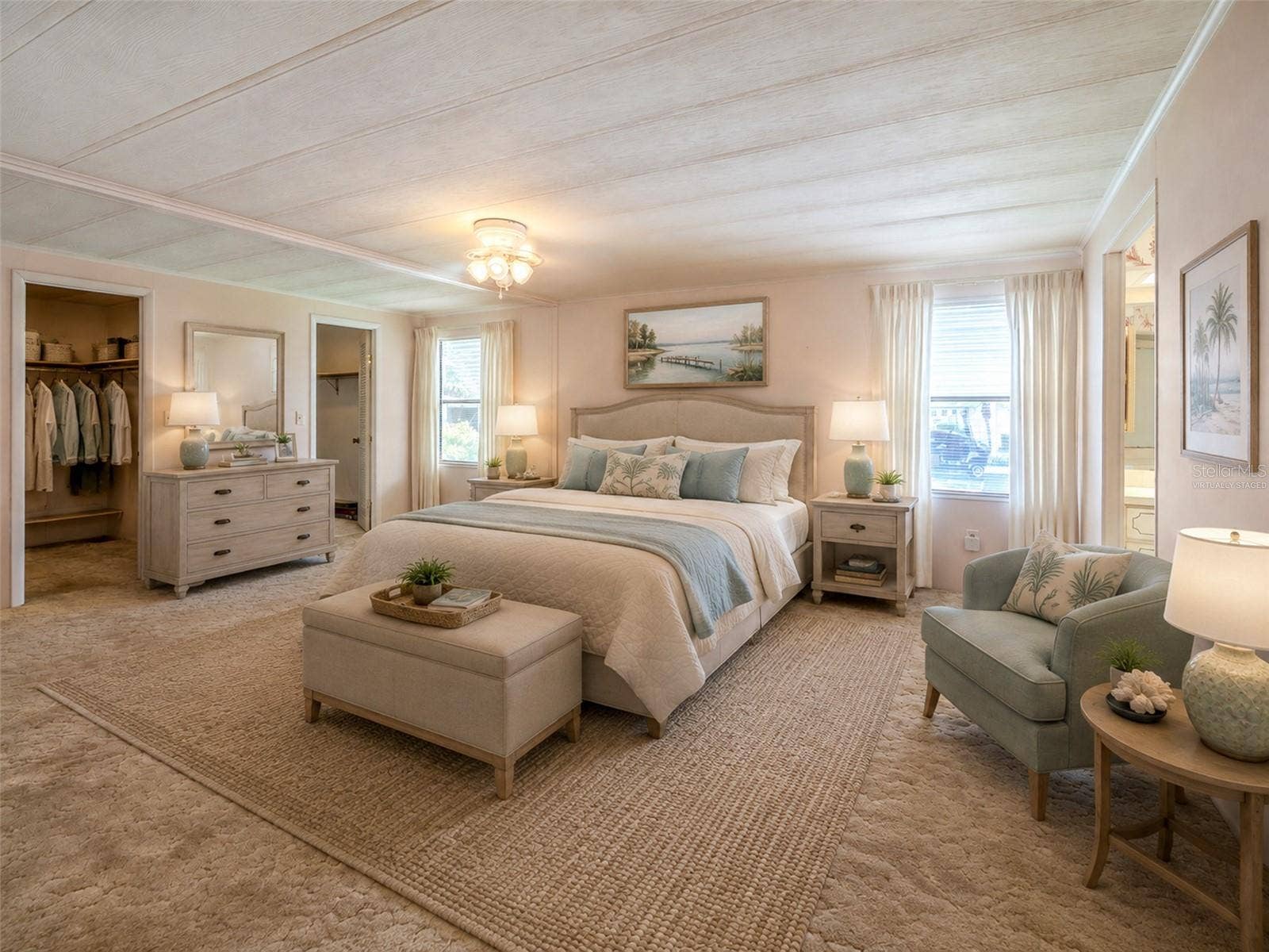 1021 HILLTOP ROAD, Tavares, FL 32778 Primary bedroom, virtually staged