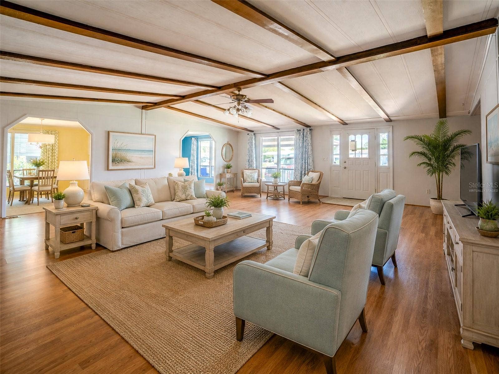 1021 HILLTOP ROAD, Tavares, FL 32778 Living room, virtually staged