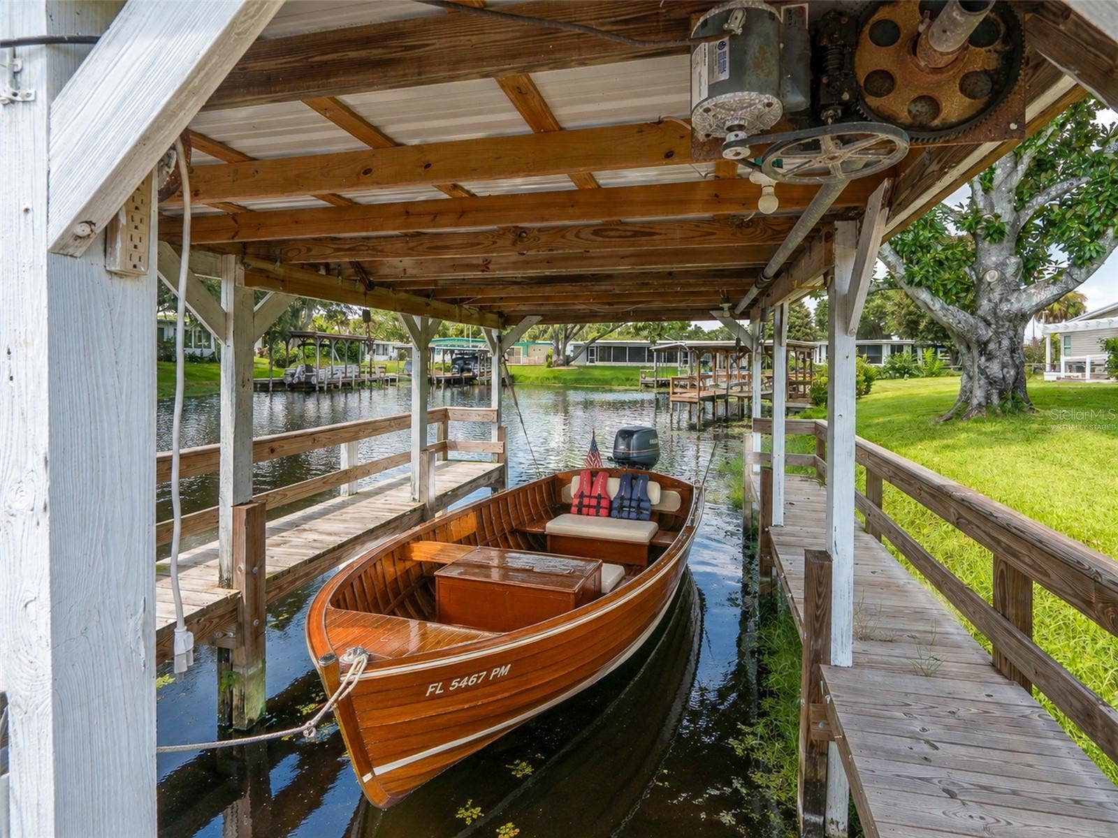 1021 HILLTOP ROAD, Tavares, FL 32778 Boat Dock, virtually staged