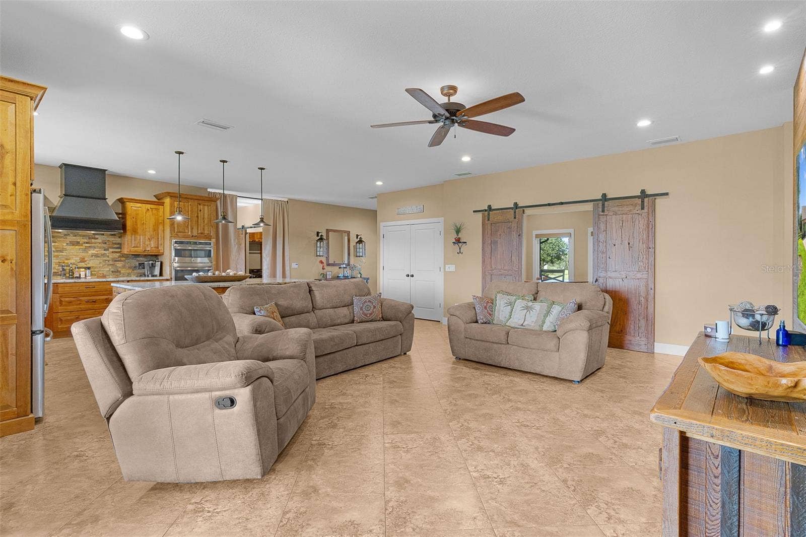 Great room looking in to kitchen