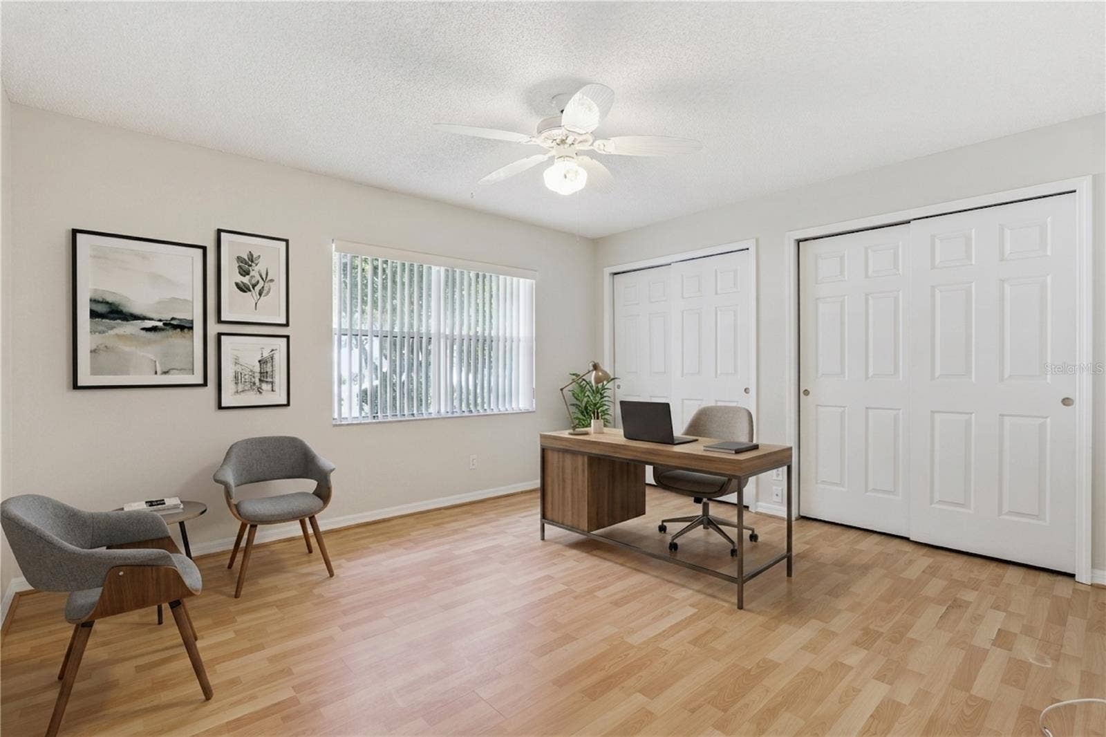 26744 RACQUET CIRCLE, Leesburg, FL 34748 Bedroom #2 - Front of Home - Office / Den / Craft Room - Virtually Stages