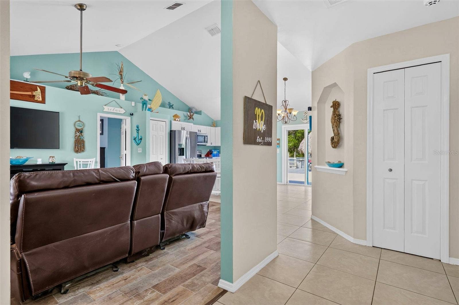 The entry view to living area