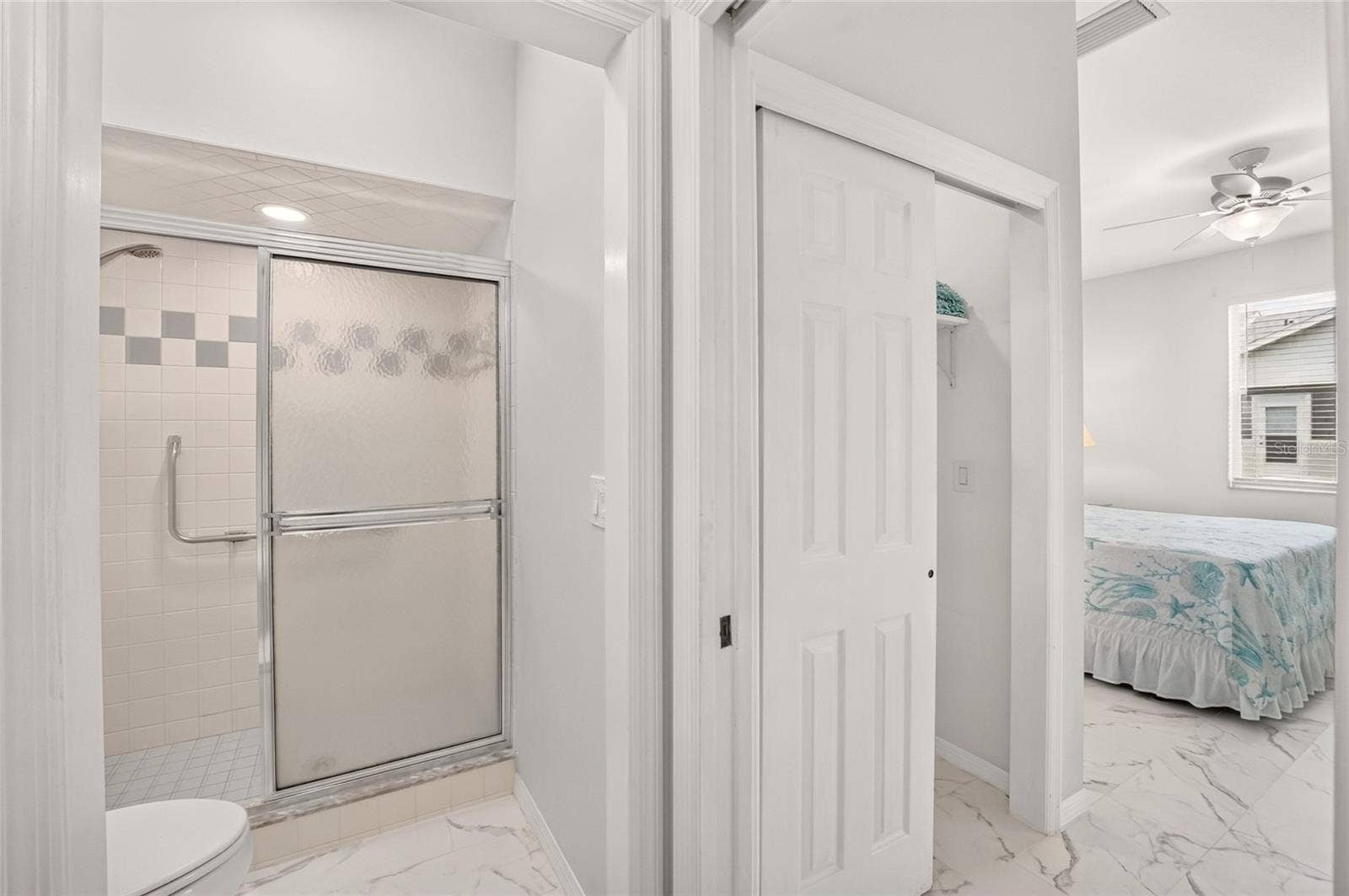 Pocket Door between Bath and Primary