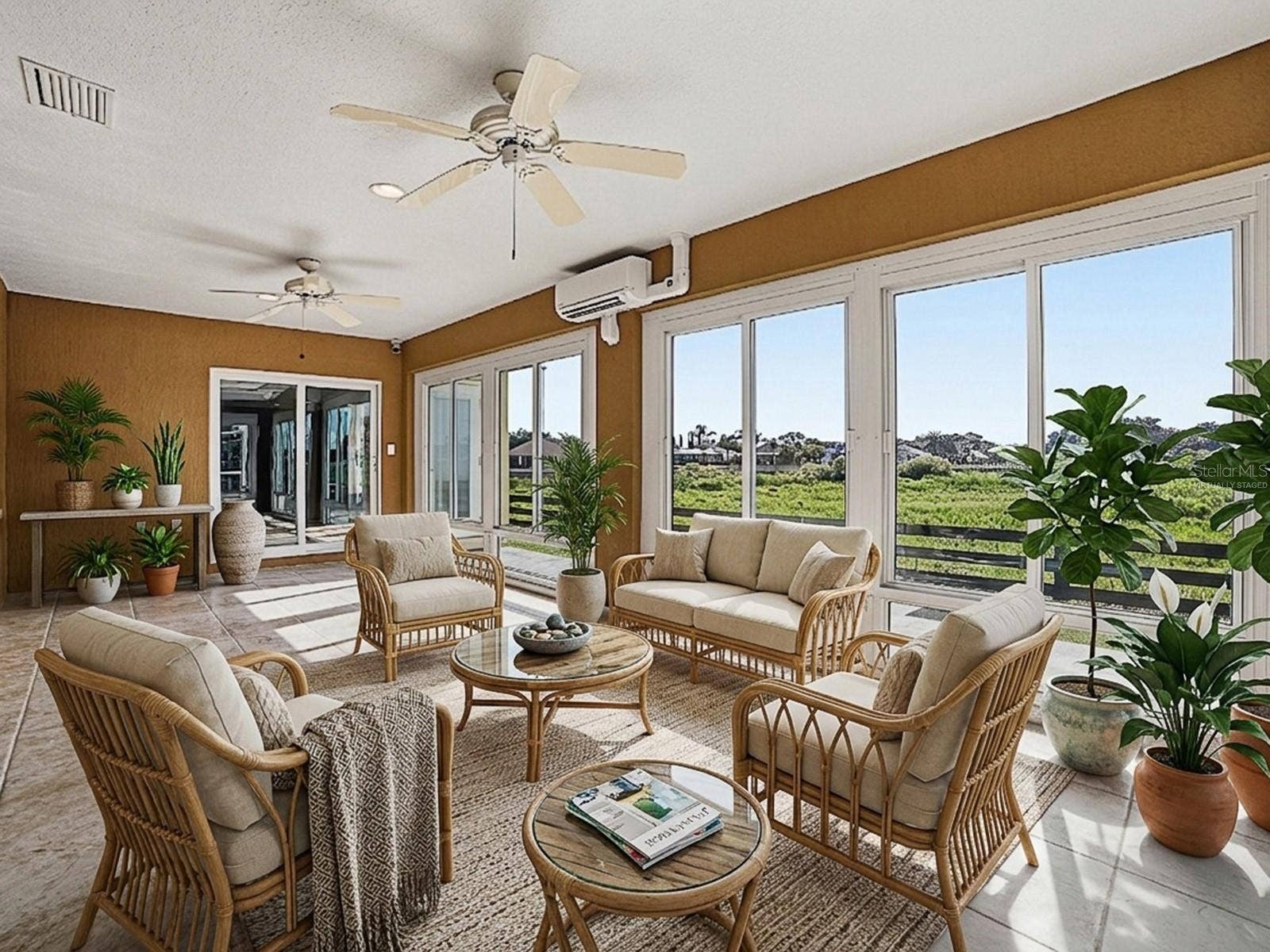 Virtually Staged Florida Room