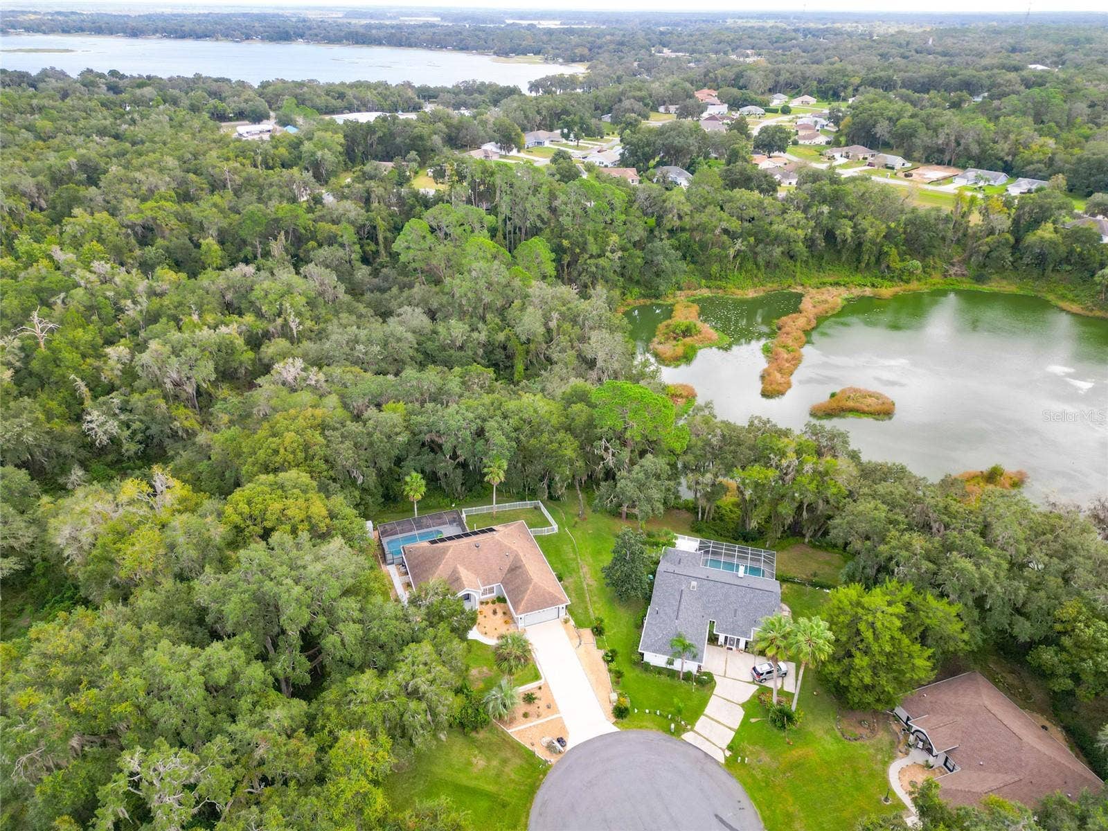 3081 E BERWICK COURT, Hernando, FL 34442 Arial View with water view