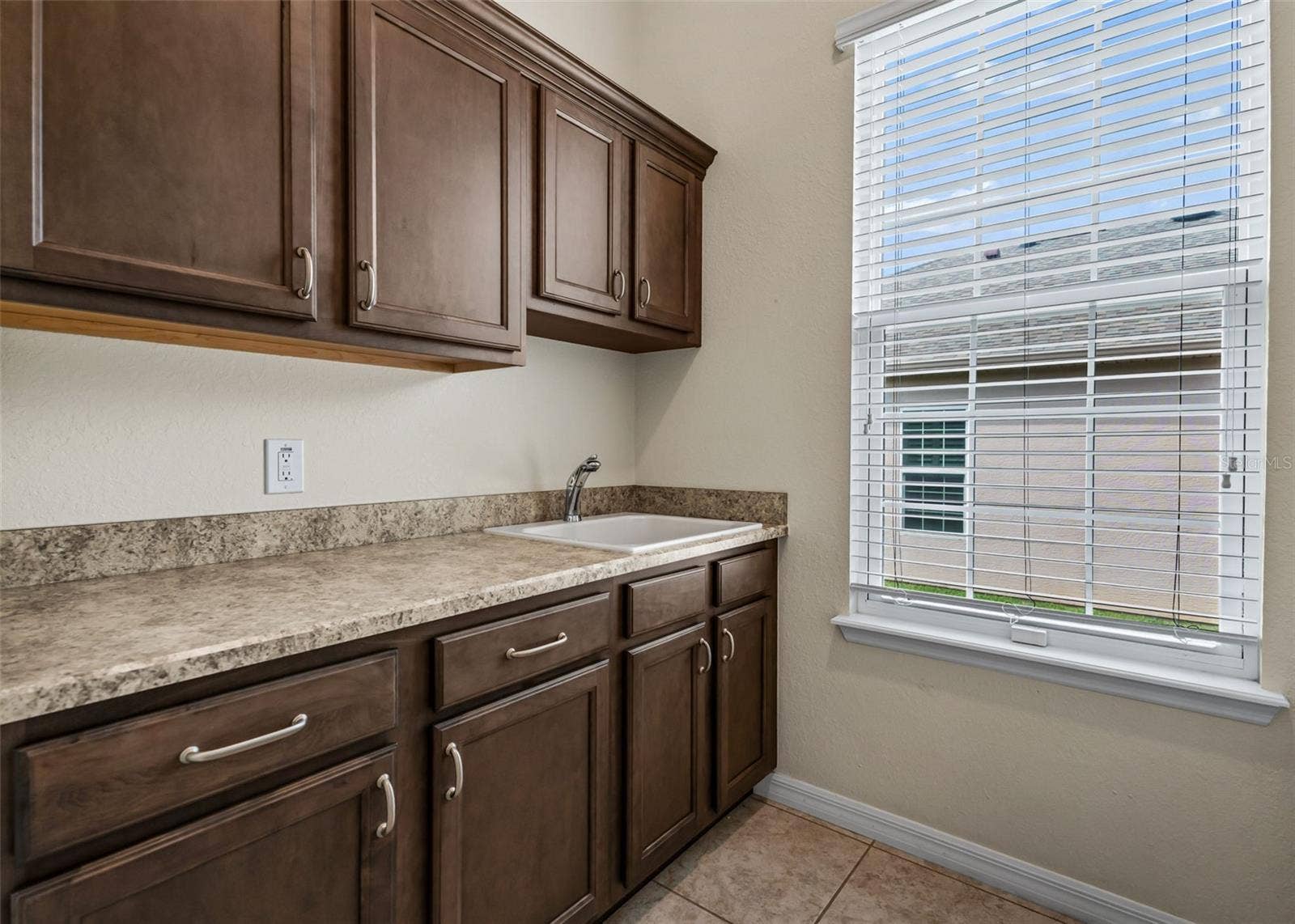 Inside laundry room w/Sink & Extra Cabinets
