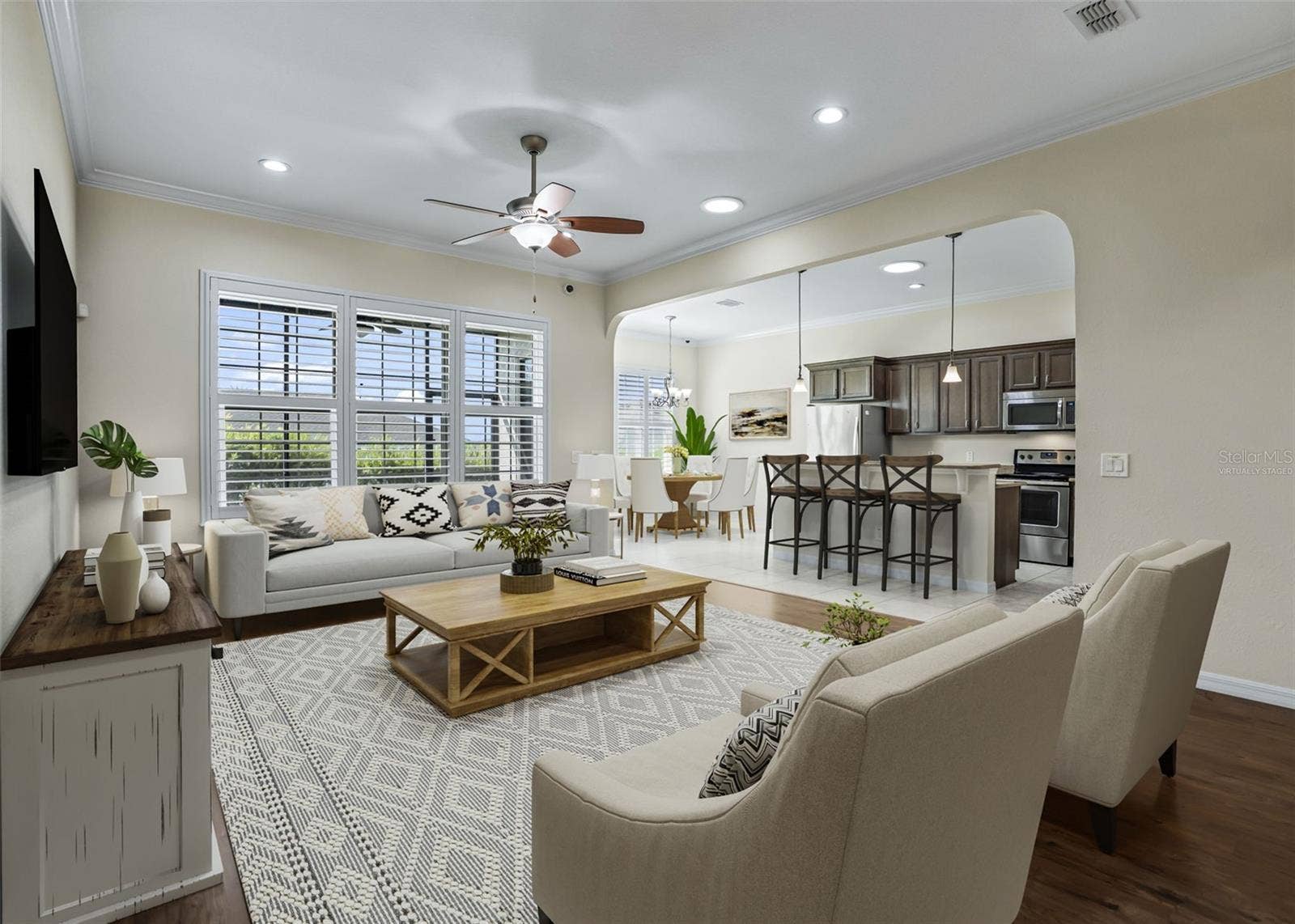 Virtually Staged-Living area