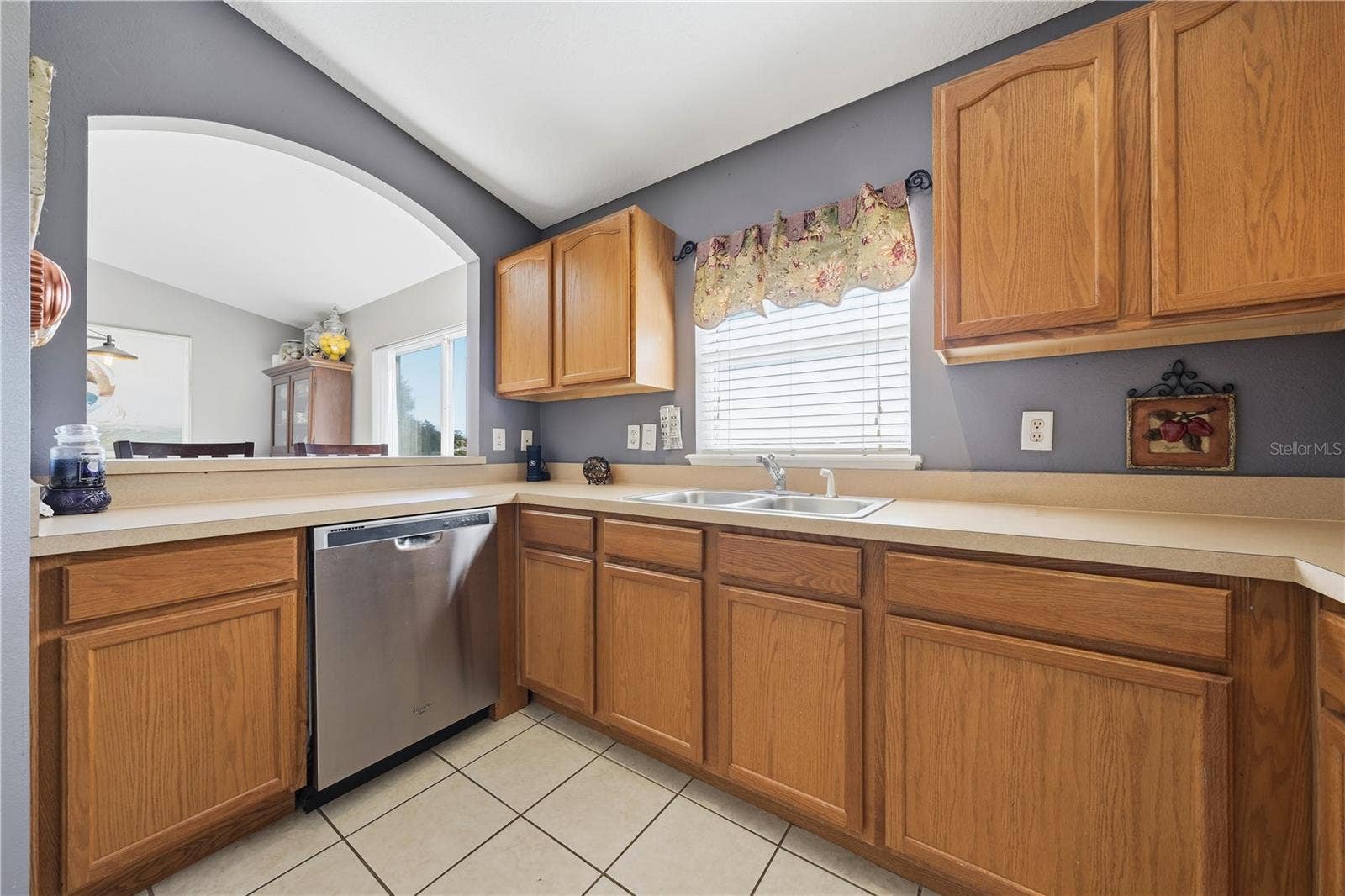 Kitchen has ample counter top