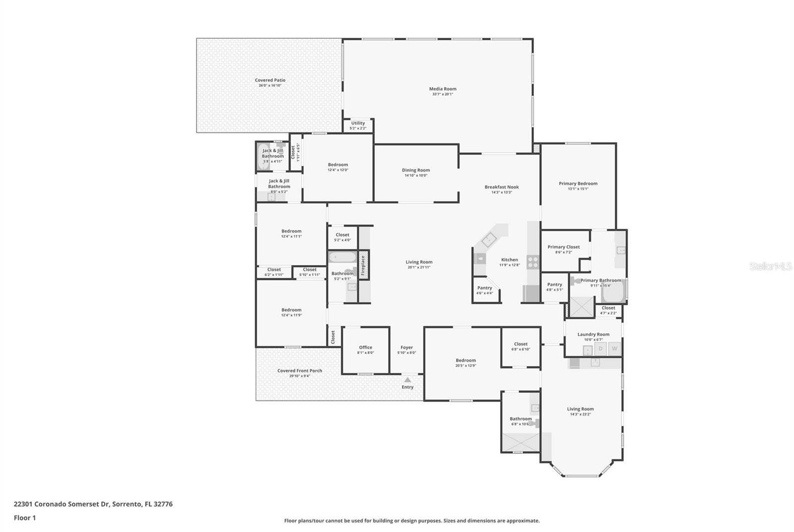 22301 CORONADO SOMERSET DRIVE, Sorrento, FL 32776 Floor layout