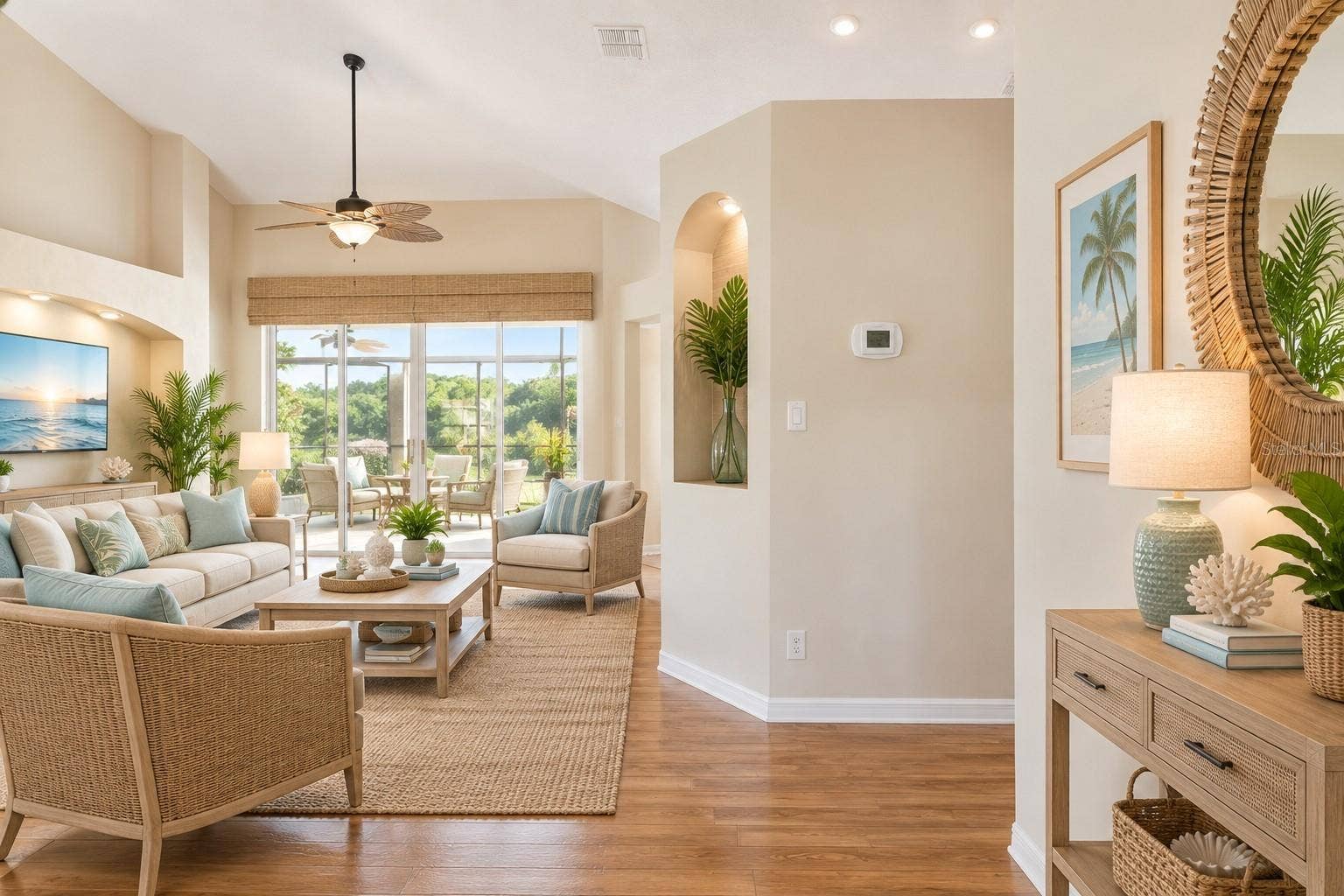 24242 E BELLE MEDE DRIVE, Leesburg, FL 34748 Living Room Virtually furnished