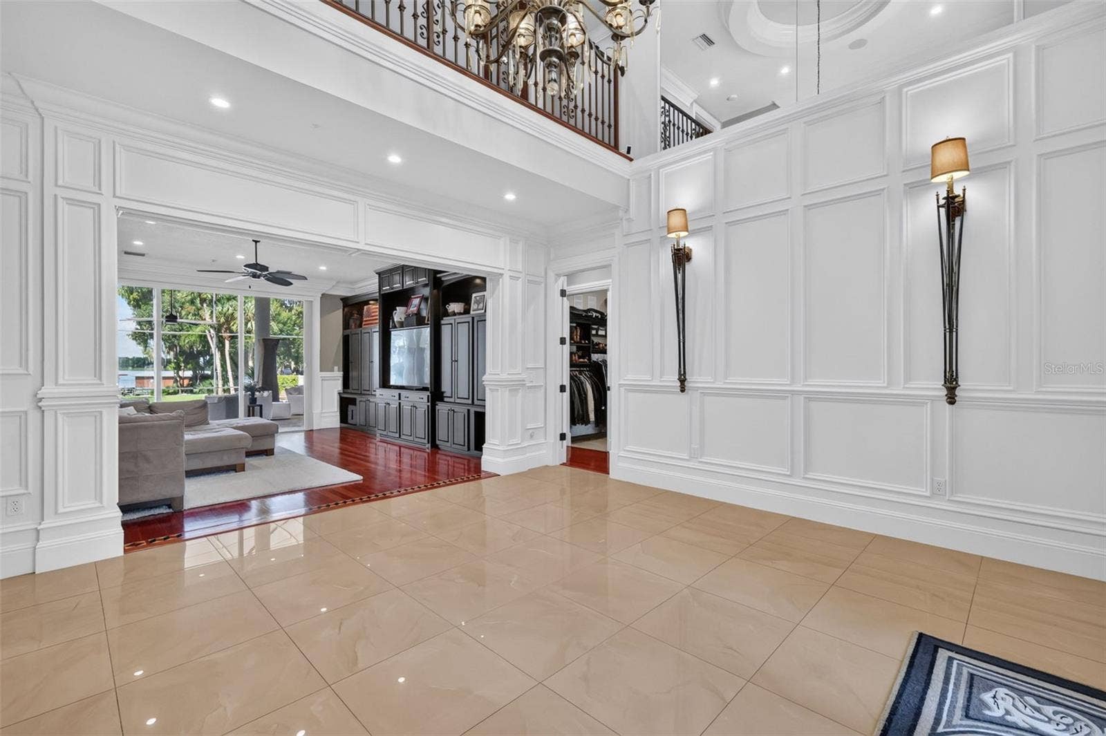 Foyer with stunning Chandelier