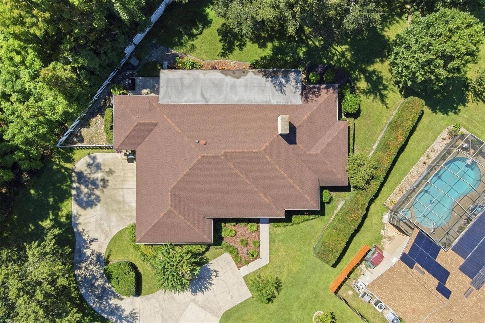8732 SPRING COURT, Leesburg, FL 34788 Aerial of Home-Roof replaced in 2021