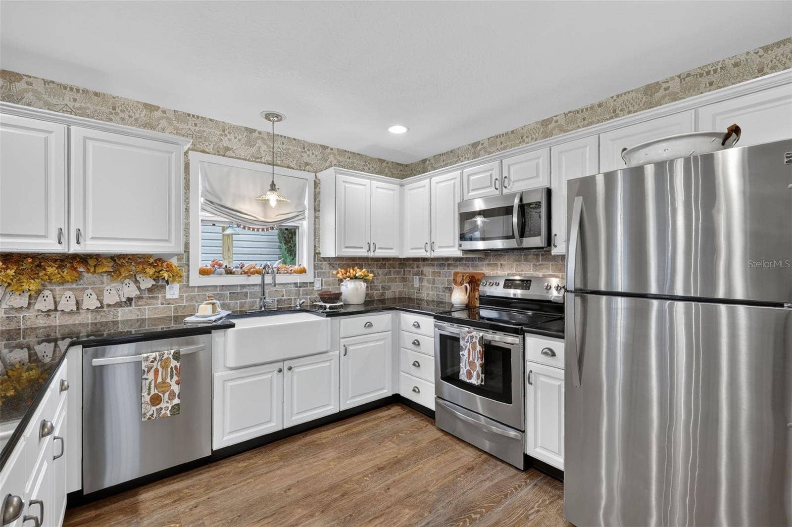 Country Sink and Stainless Steel Appliances