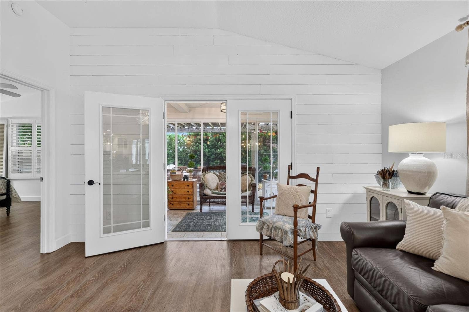 New Double French Doors to the Enclosed Lanai
